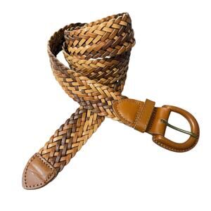 Madewell Woven Leather Belt XXS 2XS Womens Brown Ombre Classic Braided Wrap 41in
